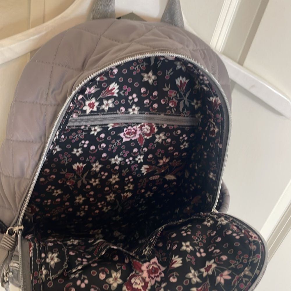 Vera Bradley Gray Quilted Backpack - Picture 5 of 7
